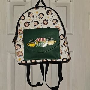 FRIENDS Cartoon Character Backpack - Green and White